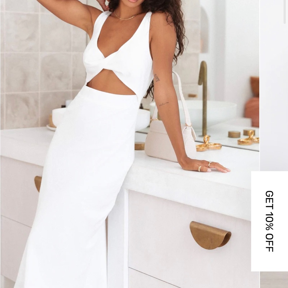 Petal & Pup Mini Apollo White Cutout Dress